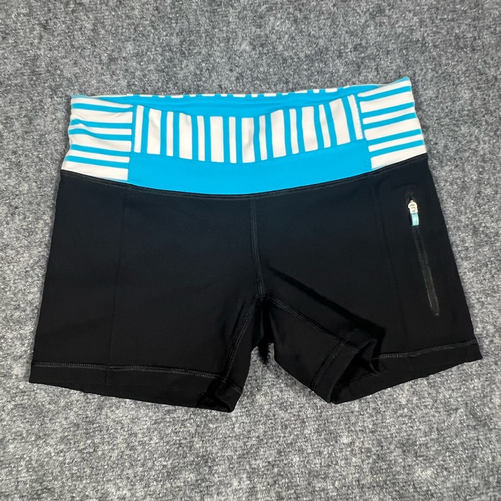 lululemon Short Bike . Black With Blue No Size. looks like size 4 or 6